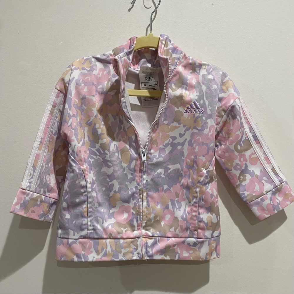 Adidas Infant 18M Jacket in Pink and Purple Camo
